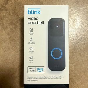 Blink video doorbell can be hardwired or operate off batteries
